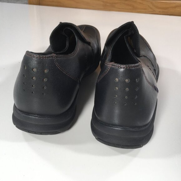 Clarks Wave Walk Slip On Shoes Womens Size 11 Black Leather - Picture 5 of 9